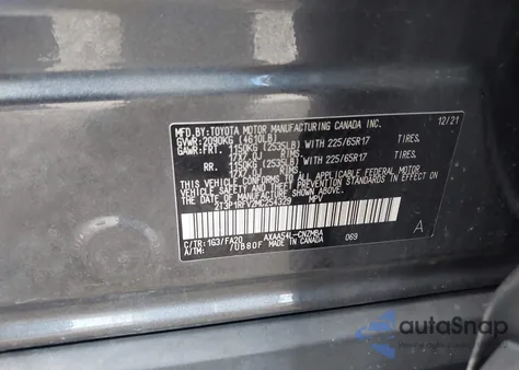 2021 Toyota Rav4 Xle из США, поврежденный, VIN 2T3P1RFV2MC254329